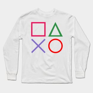 Gamer Retro Design Minimalistic Long Sleeve T-Shirt
